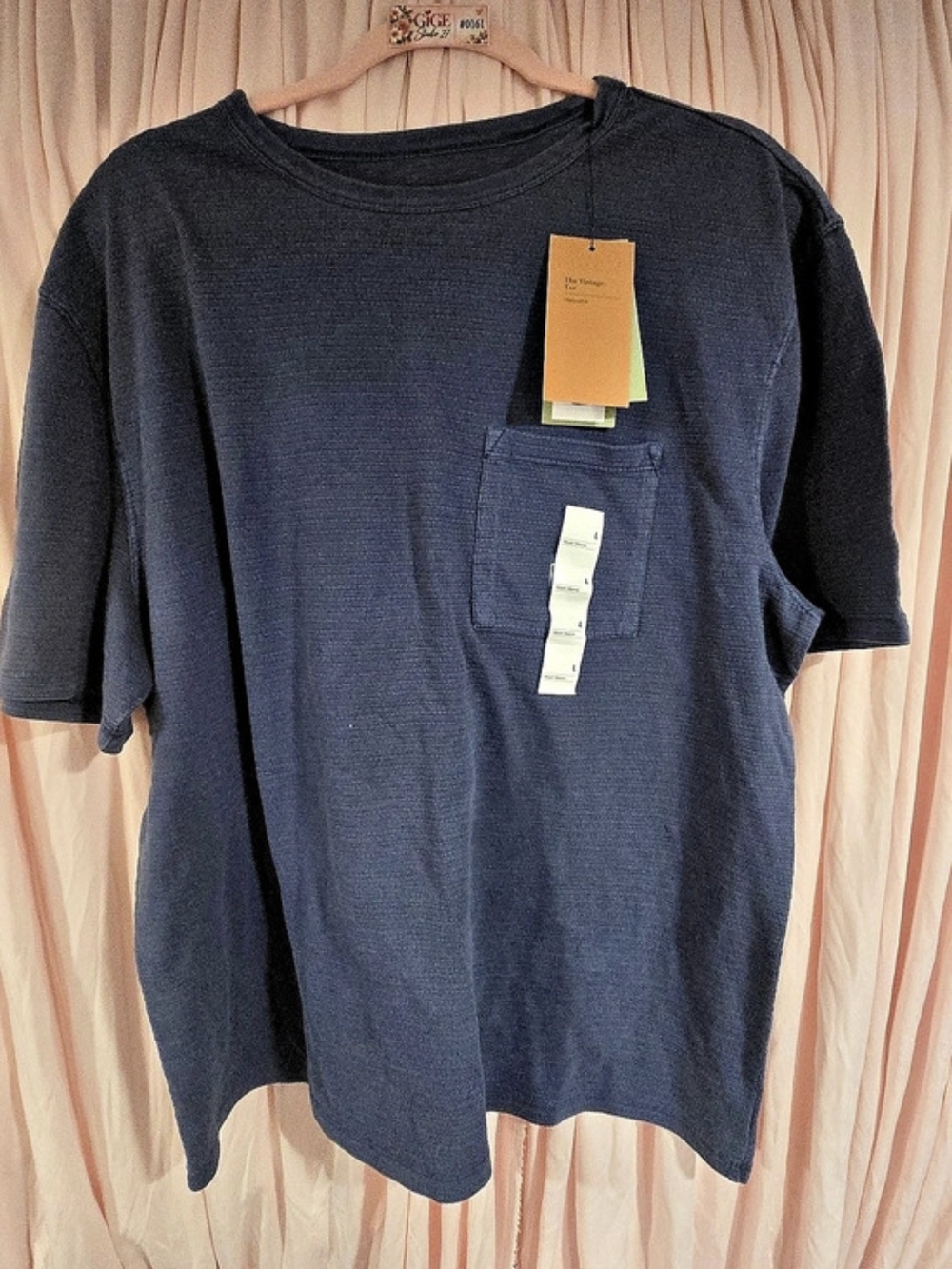 Goodfellow & Co Men's Vintage Short Sleeve Pocket T-Shirt Blue Large
